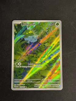 Pokemon Bulbasaur Illustration Rare 166/165 Scarlet & Violet 151 Holo 70 HP - Image 1