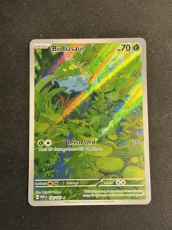 Pokemon Bulbasaur Illustration Rare 166/165 Scarlet & Violet 151 Holo 70 HP - Image 3