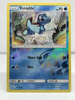 TOTODILE 18/73 - REVERSE HOLO - SHINING LEGENDS 2017 - POKEMON - Image 1