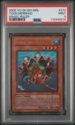 2002 YU-GI-OH! MRL-MAGIC RULER #072 TOON MERMAID PSA 9 - Image 1