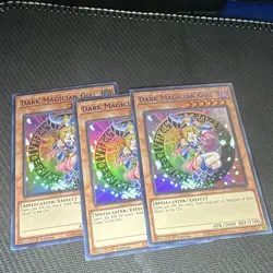 Konami Yu-Gi-Oh! Dark Magician Girl LDS3-EN082 1st Ed Holo Blue Lot of 3 - Image 1