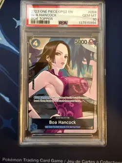 ONE PIECE PARAMOUNT WAR BOX TOPPER OP02-059 BOA HANCOCK PSA 10 GEM MINT - Image 1