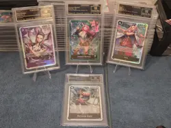 One Piece TCG Slab Lot (5) Jewelry Bonney Alt Art Leader + SRs Crown 10 Gem Mint - Image 1