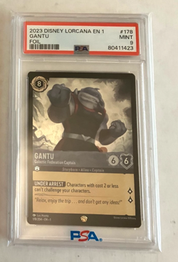 Gantu LILO & STITCH Legendary 2023 Disney Lorcana CARD 178/204 FOIL PSA 9 MINT - Image 2