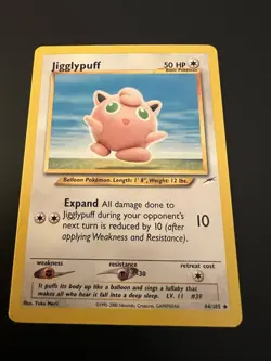 Jigglypuff 44/105 Neo Destiny Unlimited 2002 Pokemon Card Uncommon NM - Image 1
