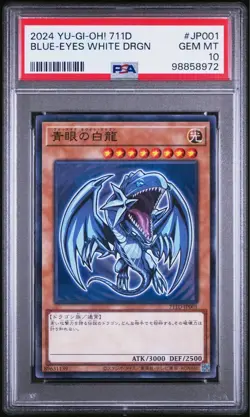 PSA 10 Blue-Eyes White Dragon #JP001 Haichu x 7-Eleven Ed. Yu-Gi-Oh Card 2024 JP - Image 2