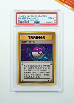 Pokemon PSA 10 GEM MINT Master Ball 1998 Quick Starter Holo Red Green Card - Image 1