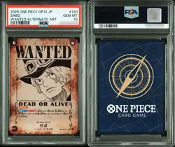 PSA 10 LUFFY ACE ROGER SABO SET OF 4 WANTED OP13 2025 ONE PIECE CARD JAPANESE - Image 4