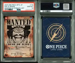 PSA 10 LUFFY ACE ROGER SABO SET OF 4 WANTED OP13 2025 ONE PIECE CARD JAPANESE - Image 5