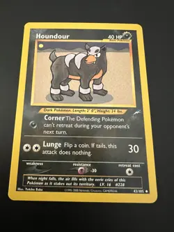 Houndour 43/105 Neo Destiny Unlimited 2002 Pokemon Card Uncommon NM - Image 1