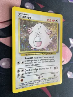 Chansey 3/102 - Holo Rare - Base Set Pokemon Card MP - Image 2