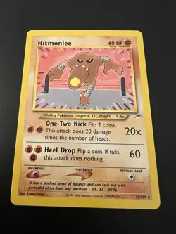 Hitmonlee 42/105 Neo Destiny Unlimited 2002 Pokemon Card Uncommon NM - Image 1