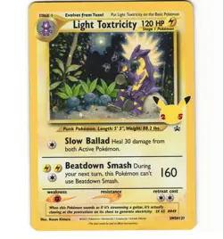 Pokemon Light Toxtricity SWSH137 Celebrations Promo MP Card - Image 1