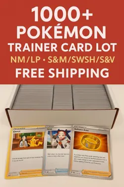1000+ Pokemon Trainer Card Lot NM/LP S&M SWSH S&V - No Energy - Image 1
