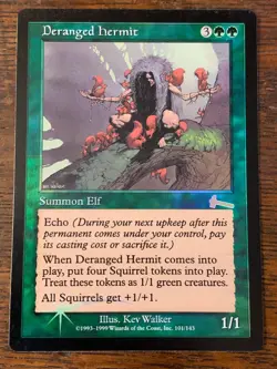 MtG - Deranged Hermit - 101/143 - Urza's Legacy - Creature - Rare - LP - Foil - Image 1