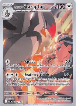Larry's Staraptor - 249/217 Holo Illustration Rare Ascended Heroes Pokemon NM - Image 1