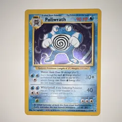 *MODERATELY PLAYED* Poliwrath 13/102 Base Set Holo Rare 1999 English Pokemon - Image 1