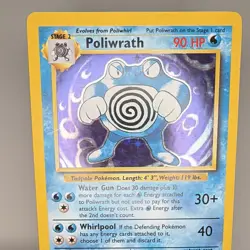 *MODERATELY PLAYED* Poliwrath 13/102 Base Set Holo Rare 1999 English Pokemon - Image 3