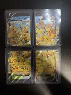 Pokemon Pikachu TCG V-Union SWSH139-142 Celebrations Promo 4 Card Set - Image 1