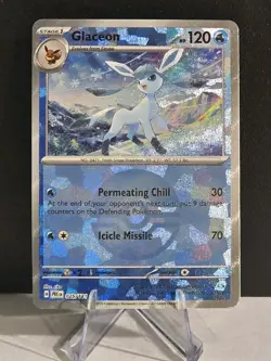 Pokemon Glaceon 025/131 Prismatic Evolutions Poke Ball Reverse Holo Rare NM - Image 1