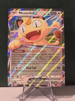 Meowth ex 062/088 Double Rare Holo Mega Evolution Perfect Order Pokemon TCG NM - Image 1