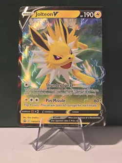 Jolteon V SWSH151 Black Star Promo Holo Ultra Rare Pokemon TCG Card NM - Image 1