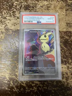 TEAM ROCKET'S MIMIKYU Ascended Heroes Illustration Rare #238 PSA 10 Pokemon VHTF - Image 1