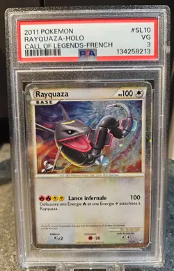 2011 POKEMON CALL OF LEGENDS RAYQUAZA-HOLO PSA 3 French - Image 1