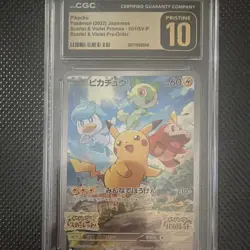 Pikachu 001/SV-P Scarlet & Violet Promo Holo (Japanese) CGC Pristine 10 2022 - Image 1