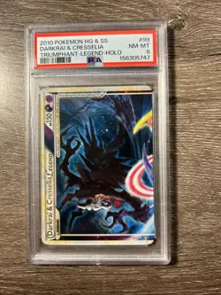 2010 Pokemon Triumphant Darkrai & Cresselia #99 Hg&Ss NM-MT PSA 8 Legend-0Holo - Image 1