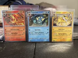 Pokemon 2025 SVP EN-SV Black Star Promo #167 Flareon #168 Vaporen #169 Jolteon - Image 1