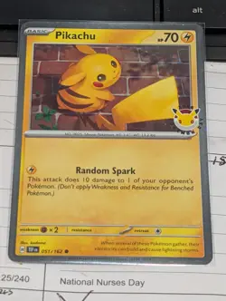 Pikachu Pokemon Day 2026 Promo Stamped With Holo Bleed 🩸 & Swirl 🍥 Inside 🩸 - Image 1