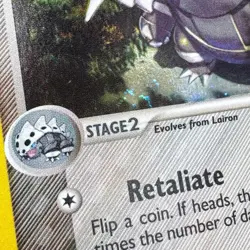 NM Aggron 1/109 Holo Rare Ruby & Sapphire Pokemon Mitsuhiro Arita Minor Swirl - Image 5