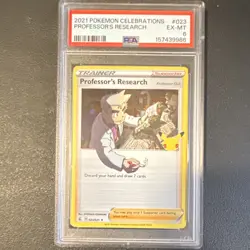 UGH Pokemon 2021 Celebrations Professor's Research 023/025 PSA 6 Holo Rare ENG - Image 1