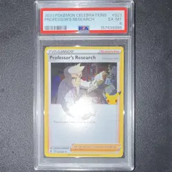 UGH Pokemon 2021 Celebrations Professor's Research 023/025 PSA 6 Holo Rare ENG - Image 3