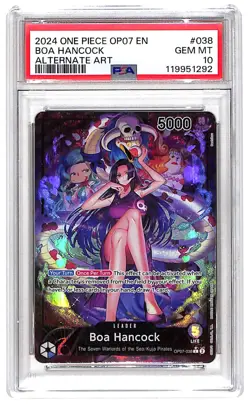 PSA GEM MT 10 One Piece Boa Hancock OP07-038 500 Years Future Foil (Alt Art) - Image 1
