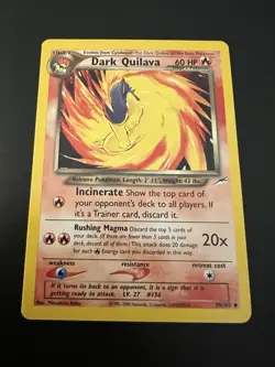 Dark Quilava 39/105 Neo Destiny Unlimited 2002 Pokemon Card Uncommon NM - Image 1