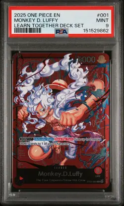 Monkey D. Luffy 001 One Piece Learn Together Deck Set One Piece PSA 9 - Image 1