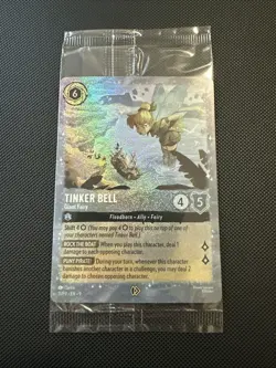 Disney Lorcana: Fabled - Tinker Bell 11/P3 Glimmer Foil Promo SEALED Card - Image 1