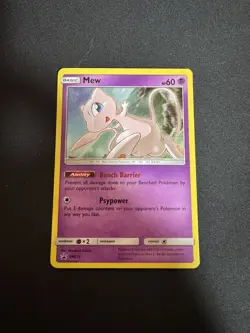 Pokemon Card | Mew SM215 Hidden Fates Pin Collection Black Star Promo Sun & Moon - Image 1