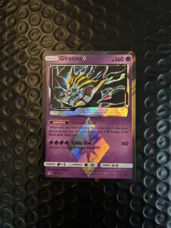 Pokemon TCG Giratina Prism Star Holo Card 58/156 SM Ultra Prism Near Mint - Image 1