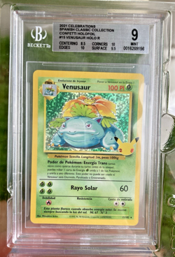 ~ESP~ SPANISH BGS 9 Venusaur Celebrations Classic Colelction 15/102 Pokemon Card - Image 1