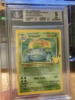 ~ESP~ SPANISH BGS 9 Venusaur Celebrations Classic Colelction 15/102 Pokemon Card - Image 2