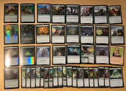 MTG Lot Of 44 Battle For Baldur’s Gate GREEN Cards Including FOILS - Image 1