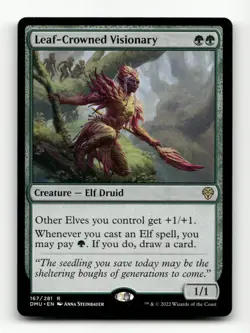 Leaf-Crowned Visionary Dominaria United #167 Rare - Image 1