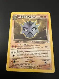 Dark Pupitar 38/105 Neo Destiny Unlimited 2002 Pokemon Card Uncommon NM - Image 1