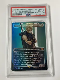 Cloud, Midgar Mercenary (Borderless foil) - FINAL FANTASY (FIN) MTG PSA 10 - Image 1