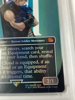 Cloud, Midgar Mercenary (Borderless foil) - FINAL FANTASY (FIN) MTG PSA 10 - Image 2