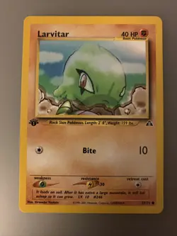 Larvitar 57/75 1st Edition Neo Discovery Pokemon Pokemon (NM) - Image 1