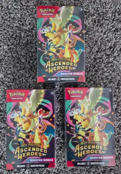 Lot Of 3 Pokemon Ascended Heroes Sealed Booster Bundles - New - Image 1